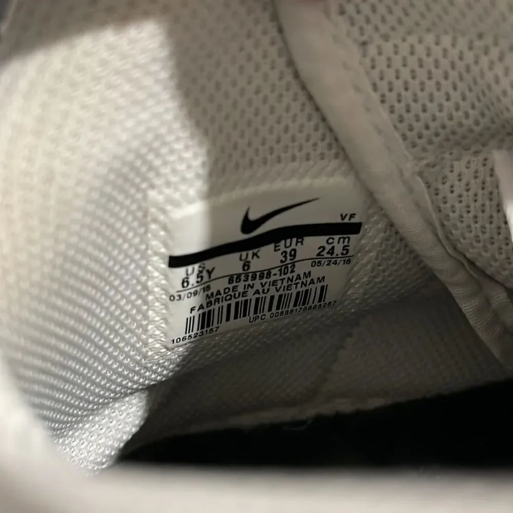 Nike Air Force 1 Youth High Tops - Perforated White & Black Size 6.5Y